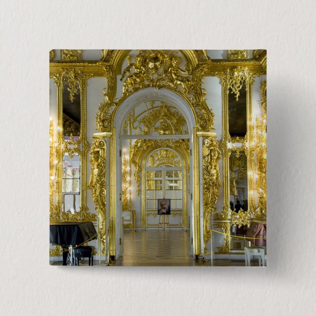 Russia, St. Petersburg, Catherine's Palace (aka 12 2 Inch Square Button (Front)