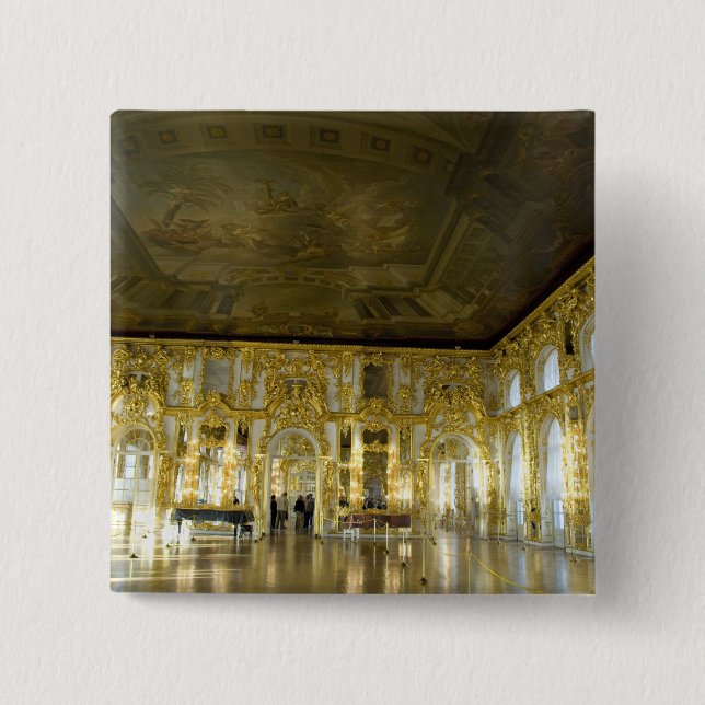 Russia, St. Petersburg, Catherine's Palace (aka 2 2 Inch Square Button (Front)