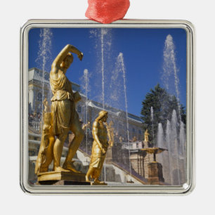 Russia, St. Petersburg, Golden statues in the Metal Ornament