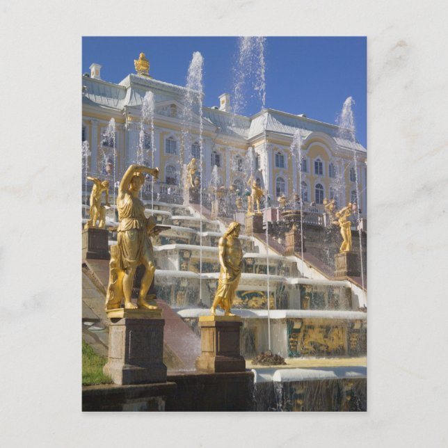 Russia, St. Petersburg, The Great Cascade, Postcard (Front)
