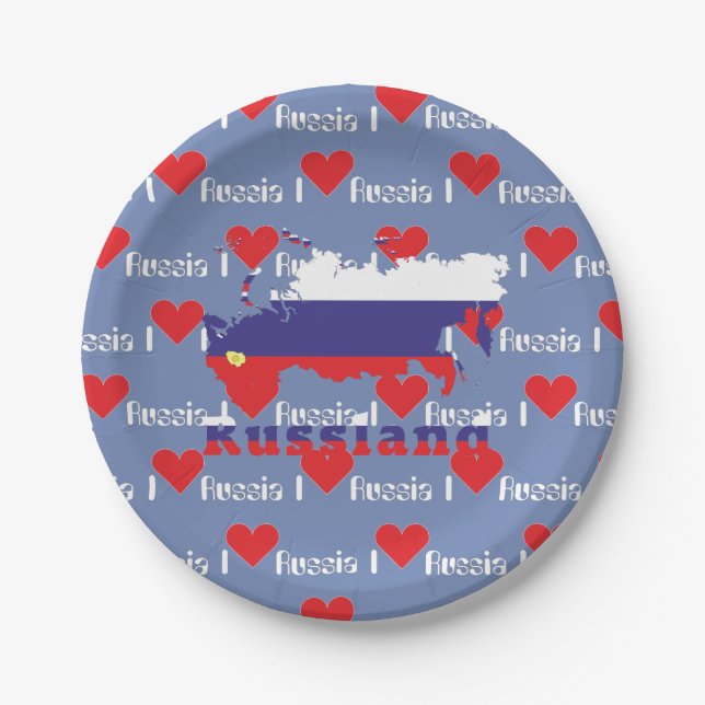Russia Teller Paper Plate (Front)
