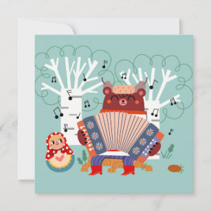 Russia Themed Note Card