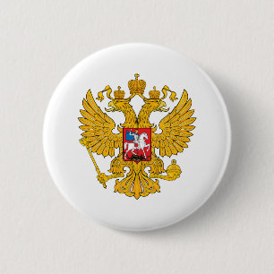 Russia Two Headed Eagle 2 Inch Round Button