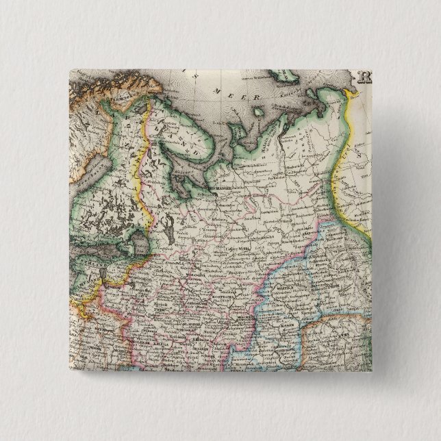 Russia, Ukraine 2 Inch Square Button (Front)