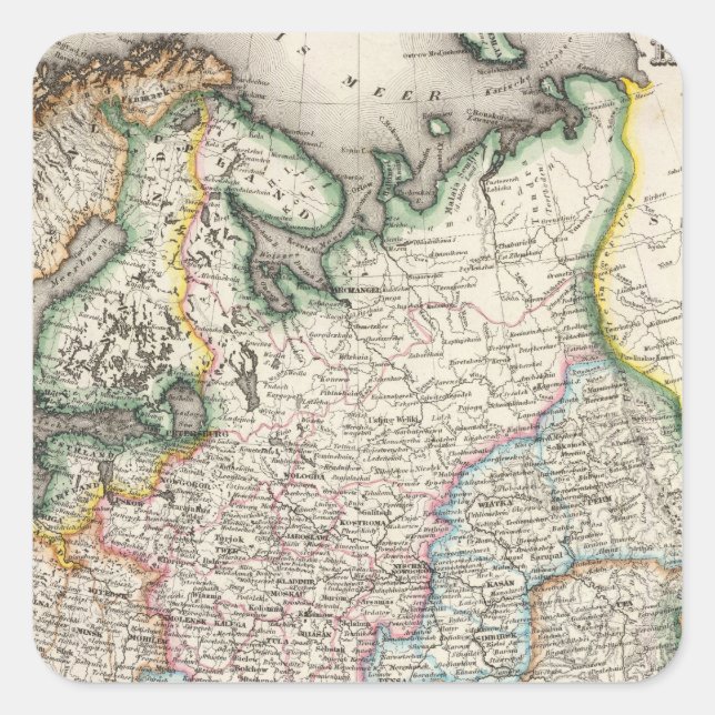 Russia, Ukraine Square Sticker (Front)