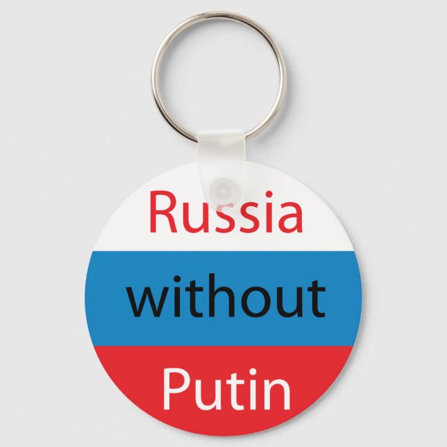 Russia without Putin Keychain (Front)