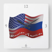 Russian-American Waving Flags