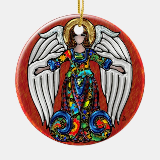 Russian Angel (Personalized Ceramic Ornament) Ornament (Front)