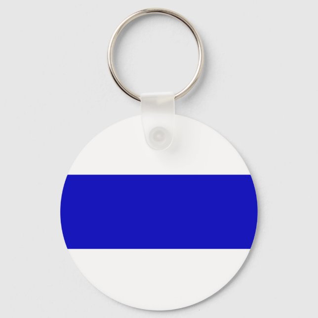 russian anti war flag ukraine blue line solidarity keychain (Front)