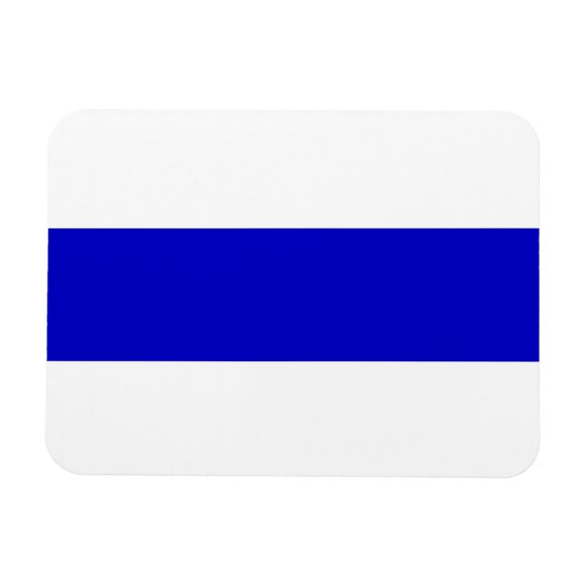 russian anti war flag ukraine blue line solidarity magnet (Horizontal)