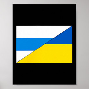 Russian Anti-war Flag Ukraine Flag Net Voyne No To Poster