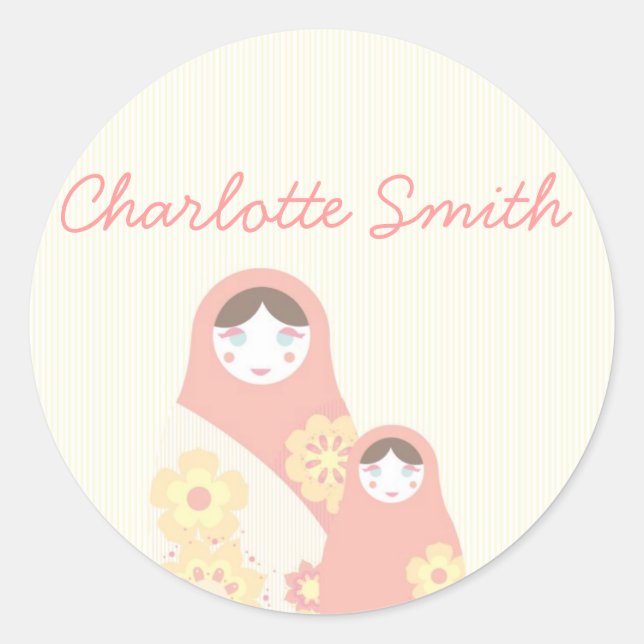 Russian Babushka Doll Sticker (Front)