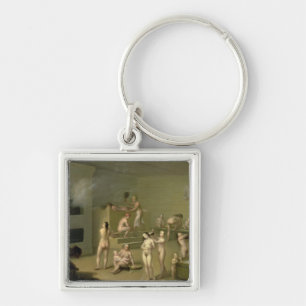 Russian Bath, 1825 Keychain