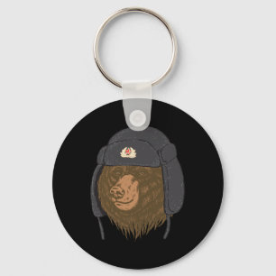 Russian Bear Fur Hat - Ushanka Chapka Ussr Russia Keychain