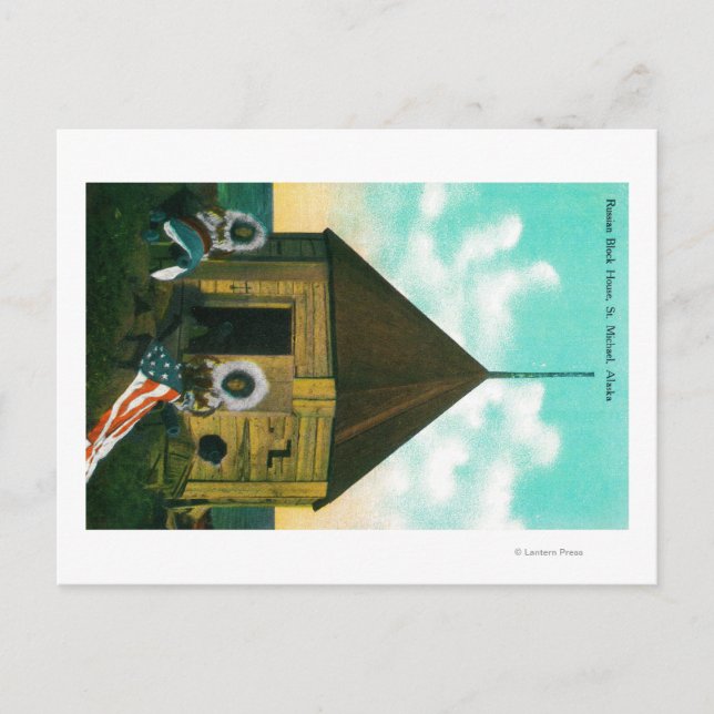 Russian Block House in St. Michael, Alaska Postcard (Front)