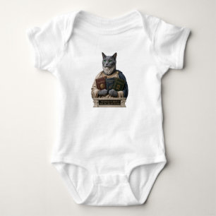 Russian Blue Aristotle Cat Baby Bodysuit