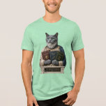 Russian Blue Aristotle Cat Tri-Blend Shirt<br><div class="desc">Meet the ultimate fusion of intellect and elegance: the Russian Blue Aristotle Cat. This striking artwork features a dignified Russian Blue feline with piercing emerald-green eyes, embodying the timeless wisdom of Aristotle himself. Draped in classical Greek philosopher robes and adorned with a finely sculpted beard, this scholarly cat exudes authority,...</div>