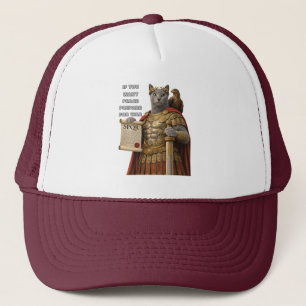 Russian Blue Caesar Cat Trucker Hat