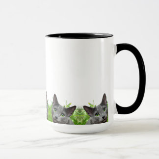 Russian Blue Cat Classic White Mug