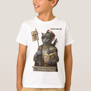 Russian Blue Conquistador Cat – Honor & Legacy T-Shirt
