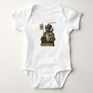 Russian Blue Conquistador Cat – Honour & Legacy Baby Bodysuit