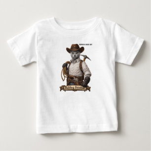 Russian Blue Cowboy Cat – Building Freedom Baby T-Shirt