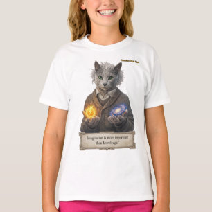 Russian Blue Einstein Cat - Imagination T-Shirt