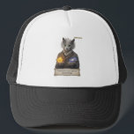 Russian Blue Einstein Cat - Imagination Trucker Hat<br><div class="desc">This Russian Blue cat collection features a creative “genius-inspired” concept, blending science, imagination, and artistic expression into a striking visual narrative. Portrayed as a thoughtful and curious figure, the cat represents the spirit of discovery and the power of ideas that shape our understanding of the world. The design carries deeper...</div>