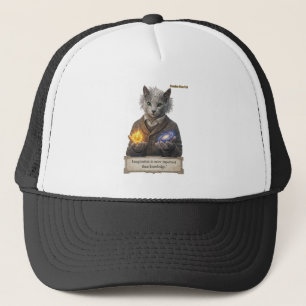 Russian Blue Einstein Cat - Imagination Trucker Hat