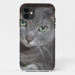 Russian Blue Grey Cat iPhone 11 Case