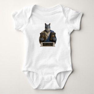 Russian Blue Homer Cat Baby Bodysuit