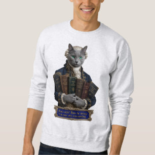 Russian Blue Immanuel Kant Cat Sweatshirt