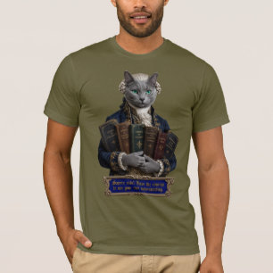 Russian Blue Immanuel Kant Cat T-Shirt