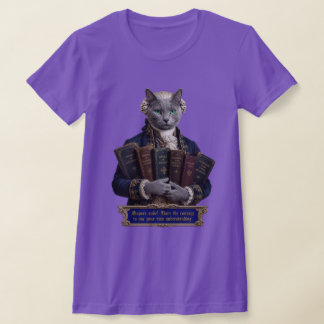 Russian Blue Immanuel Kant Cat T-Shirt