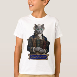 Russian Blue Immanuel Kant Cat T-Shirt