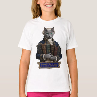 Russian Blue Immanuel Kant Cat T-Shirt