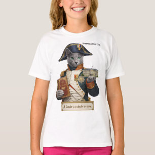 Russian Blue Napoleon Bonaparte Cat T-Shirt
