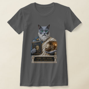 Russian Blue Plato Cat T-Shirt