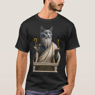 Russian Blue Socrates Cat T-Shirt