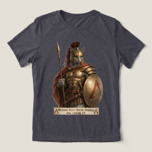Russian Blue Spartan Cat Tri-Blend Shirt