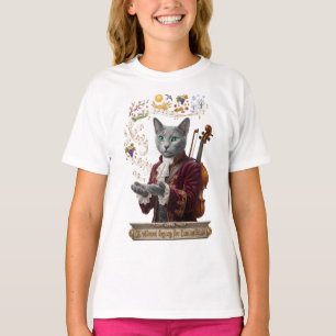 Russian Blue Vivaldi Cat: A Vibrant Legacy T-Shirt