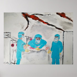 Russian bombing of Kyiv Children's Hospital Poster