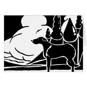 Russian Borzoi Dog against Russian skyline