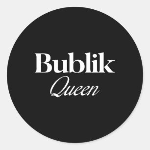 Russian Bublik Shirt Women Men Kids Boys Girls Bub Classic Round Sticker