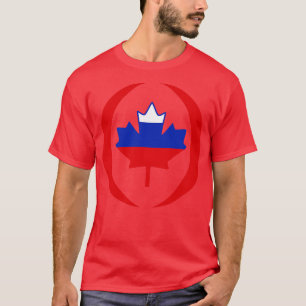 Russian Canadian Multinational Patriot Flag Series T-Shirt