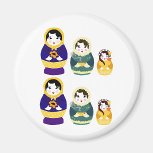 Russian christmas dolls magnet