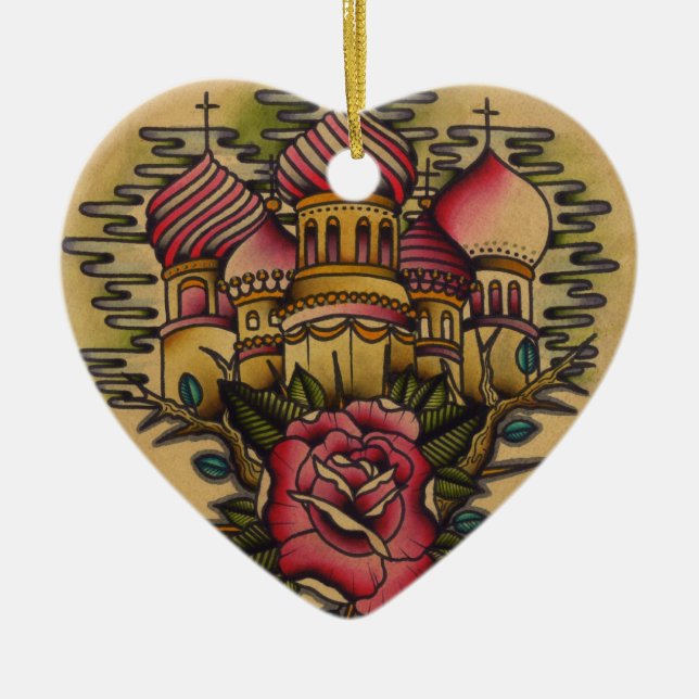 Russian Church Ceramic Ornament (Front)