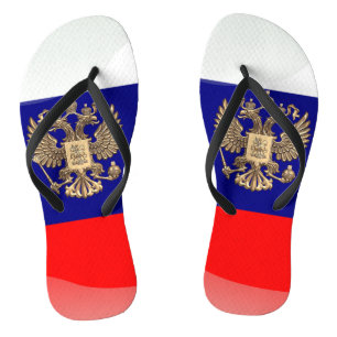 Russian Coat of arms Flip Flops