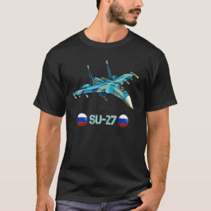 Russian Cold War Sukhoi SU-27 Jet Airplane T-Shirt