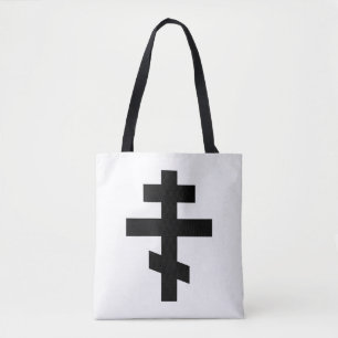 russian cross orthodox church religion god symbol tote bag